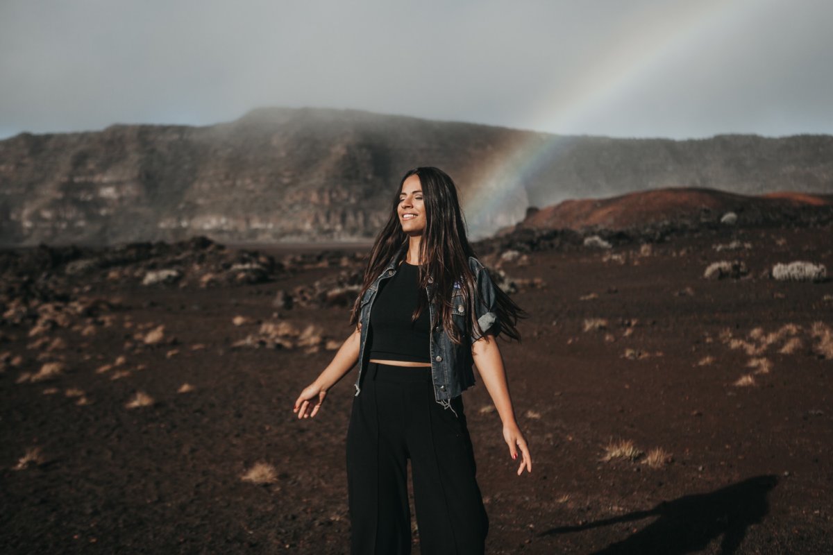 Woman on landscape with Rainbow
Getting Ready for Planetary new Moon